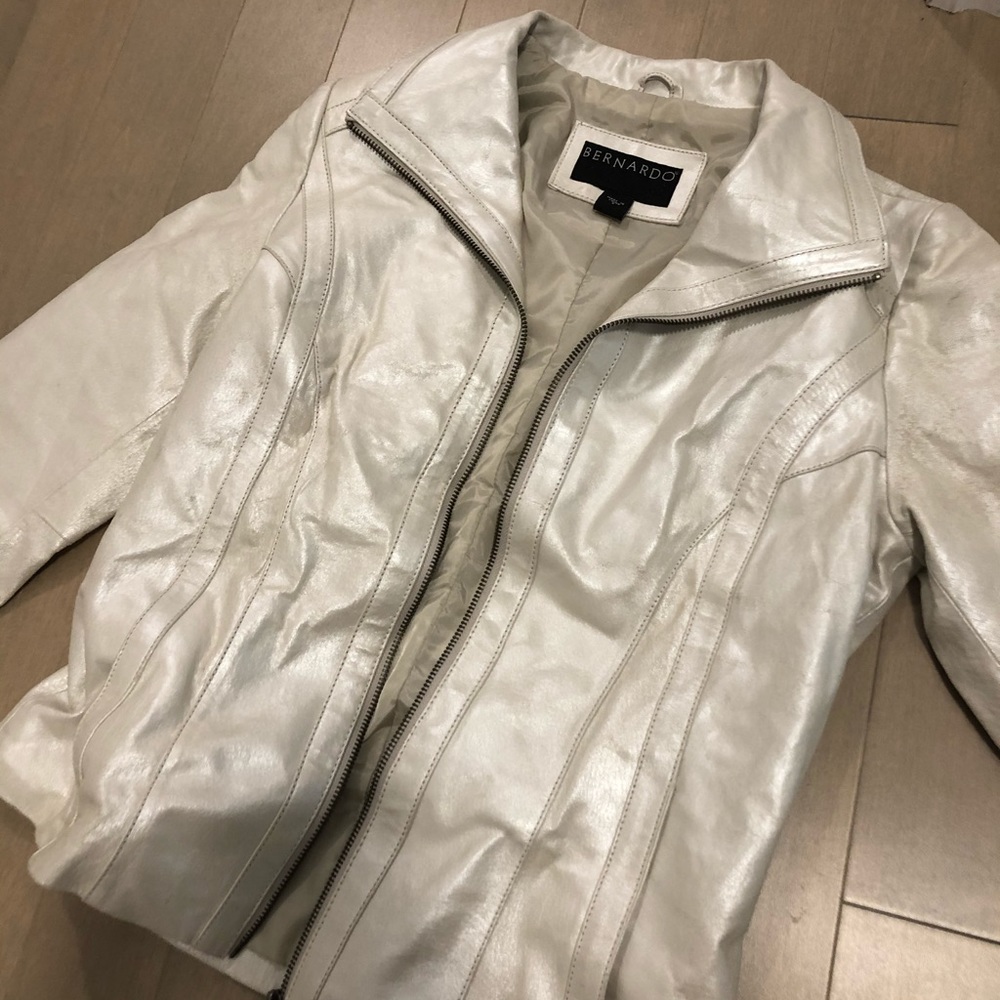 White leather jacket